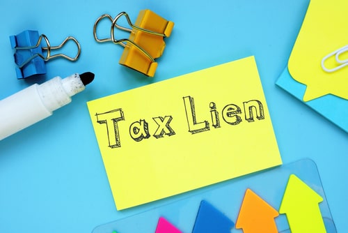 Tax Lien on post-it