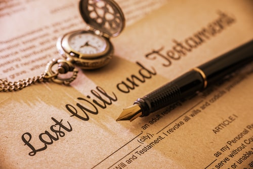 last will and testament containing inherited property