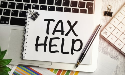 Tax help word on notepad