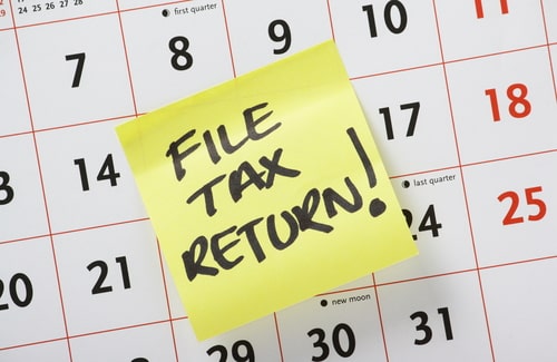 Note with File Tax Return