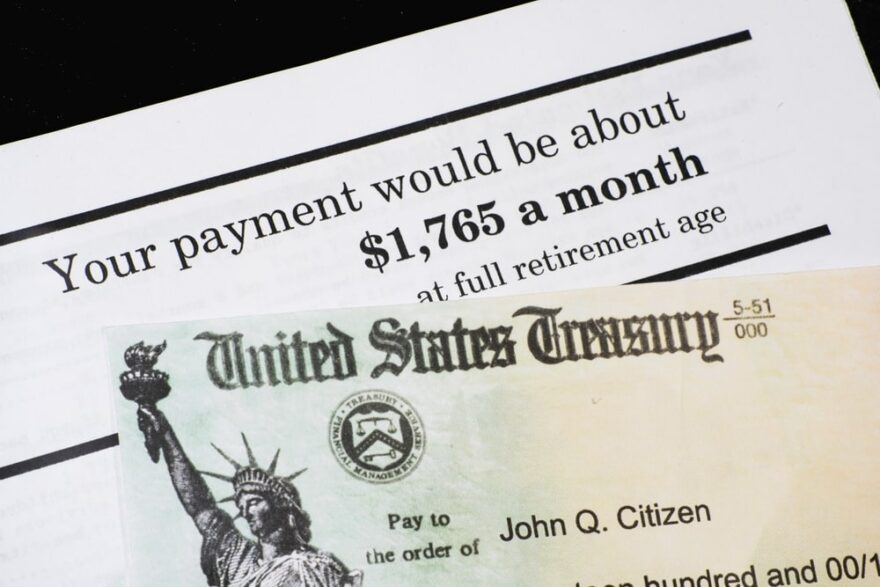 Social security check and statement