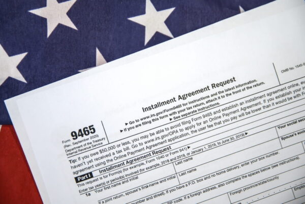Form 9465 Installment Agreement Request